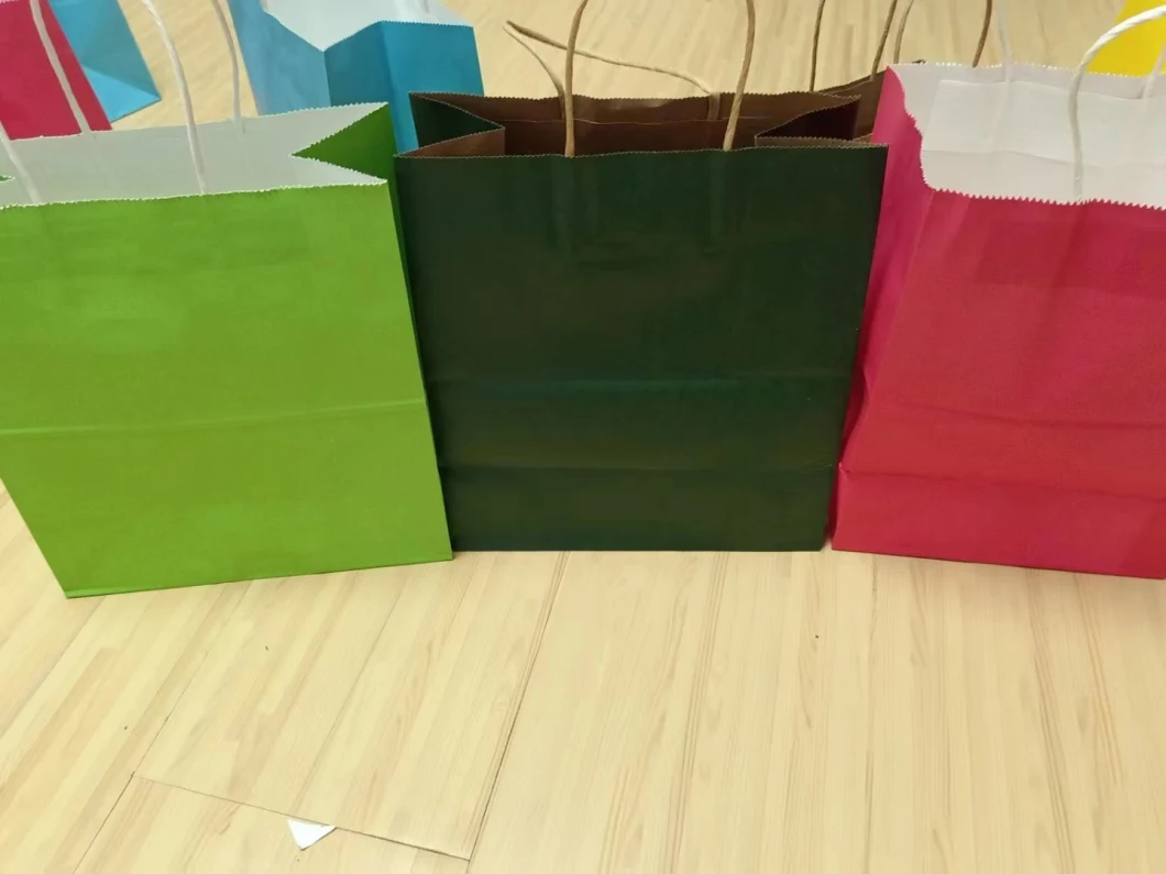 Manufacturers Wholesale Disposable Food Grade Packing Bag Custom Sos Brown Kraft Paper Bags Without Handle