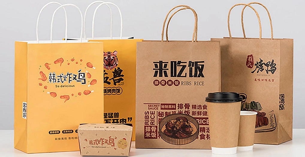 Wholesale Customized Luxury Printed Kraft Paper Packing Bag Shopping Bag Gift Bag with Twisted Paper Handle