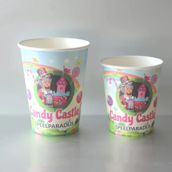 Vaso de papel de grado alimenticio, papel impreso personalizado, vaso de palomitas de maíz, contenedor de tina con buen precio