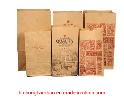 Bolsa de papel artesanal de fondo cuadrado Natural Sos