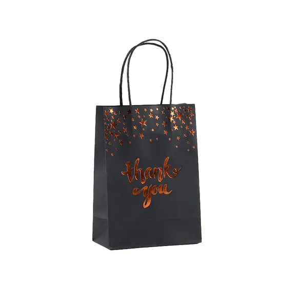 Impresión de logotipo personalizado, restaurante de moda, embalaje para llevar, asa torcida, regalo, compras de comestibles, bolsa de papel Kraft rosa